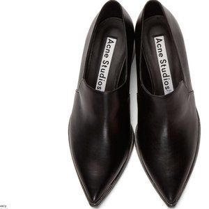 Acne Studios Black Leather Jaycee Heeled Slipper